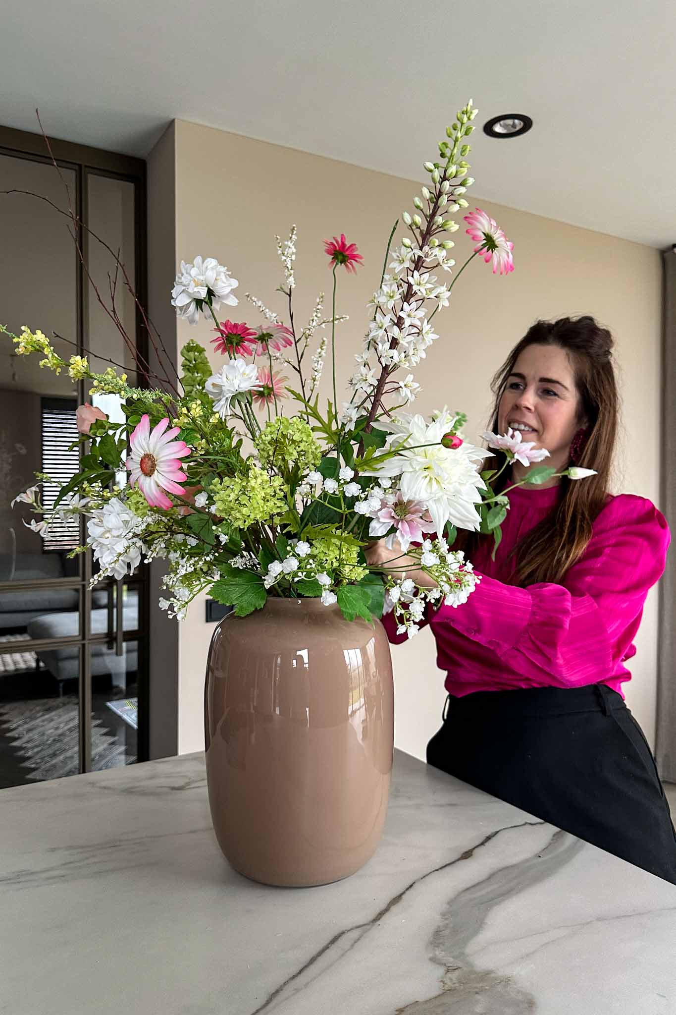 Zijden boeket stylen