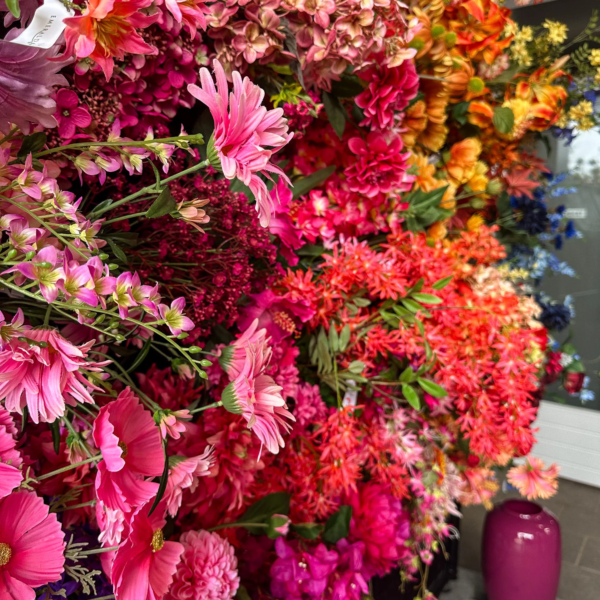 Bloemen pluk wand zijdebloemen by bloomz