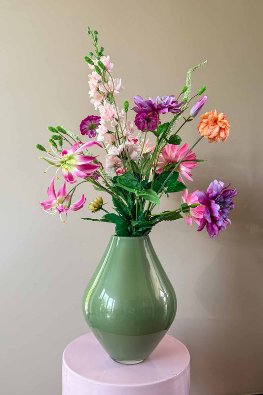 Stijlvol kunstboeket Celine met hoogwaardige neutrale zijden bloemen van By Bloomz.