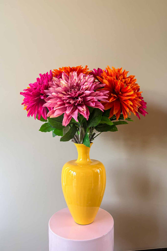 Grote losse Dahlia's van zijden bloemen