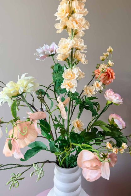 Stijlvol kunstboeket Foor met hoogwaardige naturel zijden bloemen van By Bloomz.