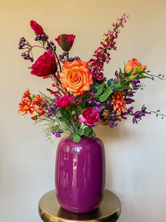 Stijlvol kunstboeket van hoogwaardige zijden bloemen, geschikt voor losse boeketten en bloemenabonnementen – By Bloomz.