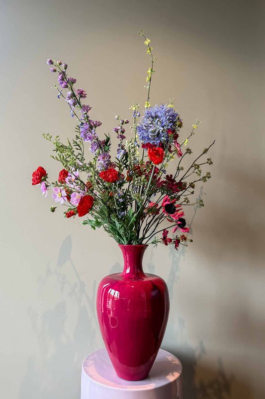 Zijden voorjaarsboeket in pastelkleuren
