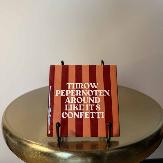 December tegeltjes met tekst voor Sinterklaas en Kerst, stijlvolle interieurdecoratie